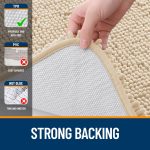 Buganda Bathroom Rugs 30x20, Quick Dry Machine Washable Chenille Bath Mats with Rubber Backing, Grey - Image 88